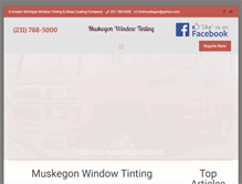 Tablet Screenshot of muskegonwindowtinting.com